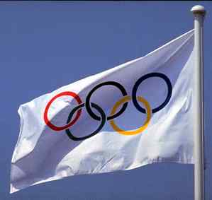 Die olympische Fahne